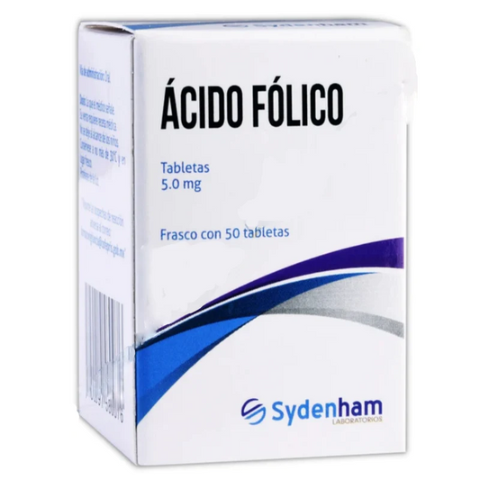 Ácido fólico 50 tabletas, Lab. Sydenham