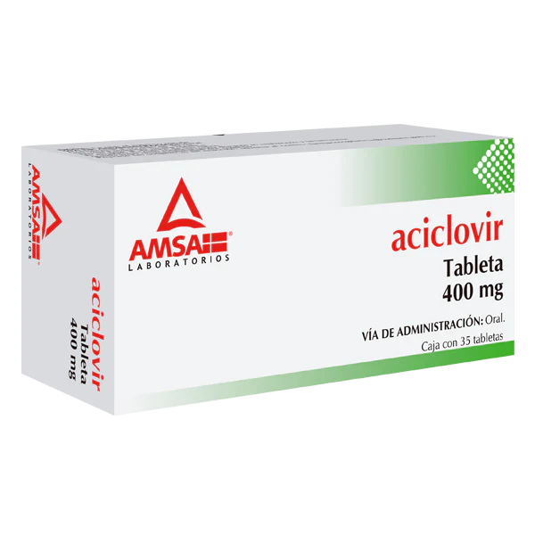 Aciclovir 35 Tabletas, Lab. AMSA (Aciclovir 400 mg)