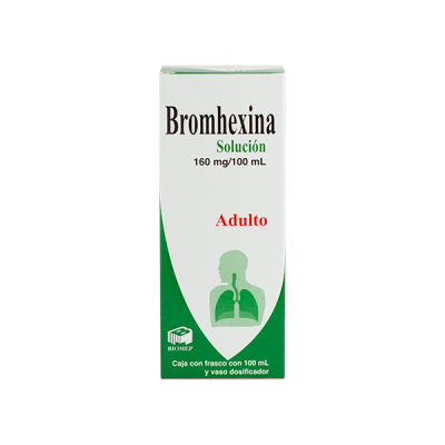 Bromhexina Adulto Solución 100 ml, Lab. Biomep (Bromhexina 160  mg / 100 ml)