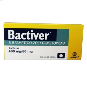 Bactiver 20 Tab. Tabletas Lab. Maver (Sulfametoxazol 400.000 mg , Trimetoprima 80.000 mg)