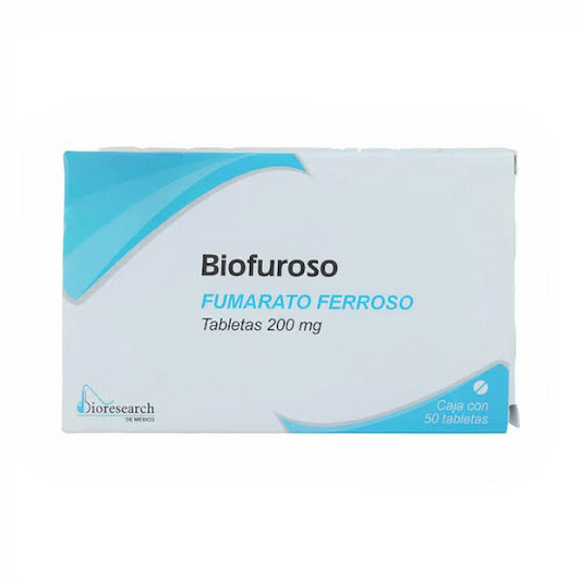 Fumarato Ferroso 50 tabletas, Lab. Bioresearch (Fumarato Ferroso 200 mg)