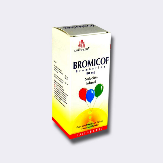 Bromicof Infantil Solución 100 ml, Lab. Loeffler (Bromhexina 80 mg / 100 ml)