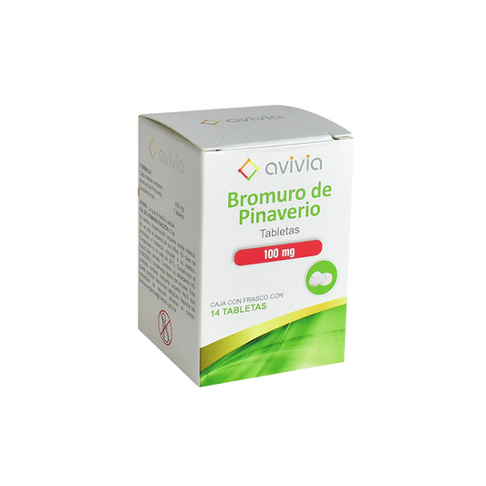 Bromuro de Pinaverio 14 Tabletas, Lab. Avivia (Bromuro de Pinaverio 100 mg)