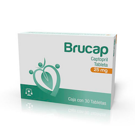 Brucap 30 Tab. Tabletas Lab. Bruluart (Captopril 25.000 mg)