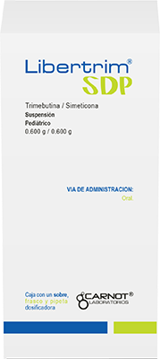 Libertrim SDP Suspensión Oral, Lab. Carnot (Trimebutina 2 g, Simeticona 2 g / 100 ml)