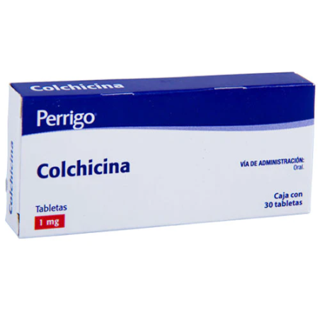 Colchicina 30 tabletas, Lab. Perrigo (Colchicina 1 mg)