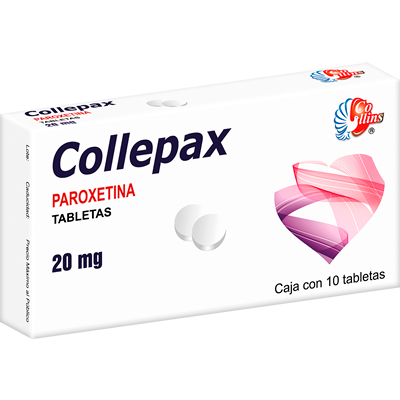 Collepax 10 tab. Tabletas Lab. Collins (Paroxetina 20.000 mg)