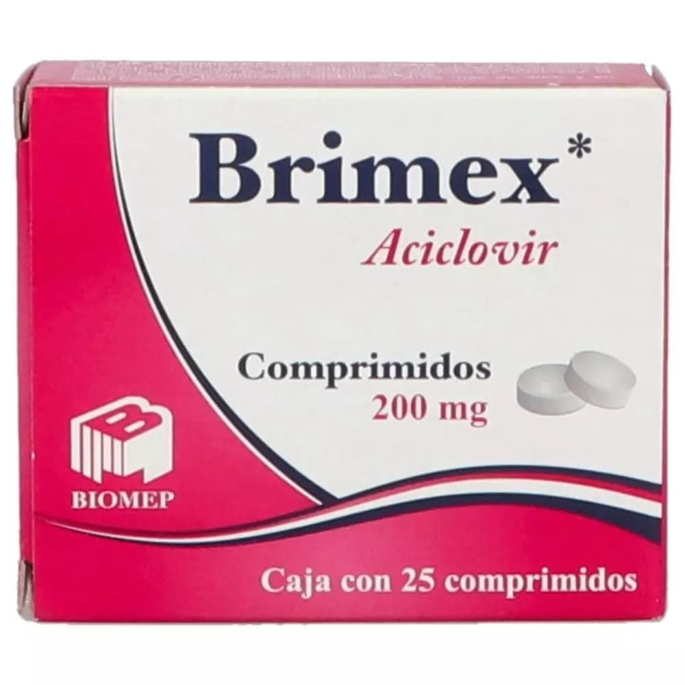 Brimex 25 Comprimidos Lab. Biomep (Aciclovir 200.000 mg)