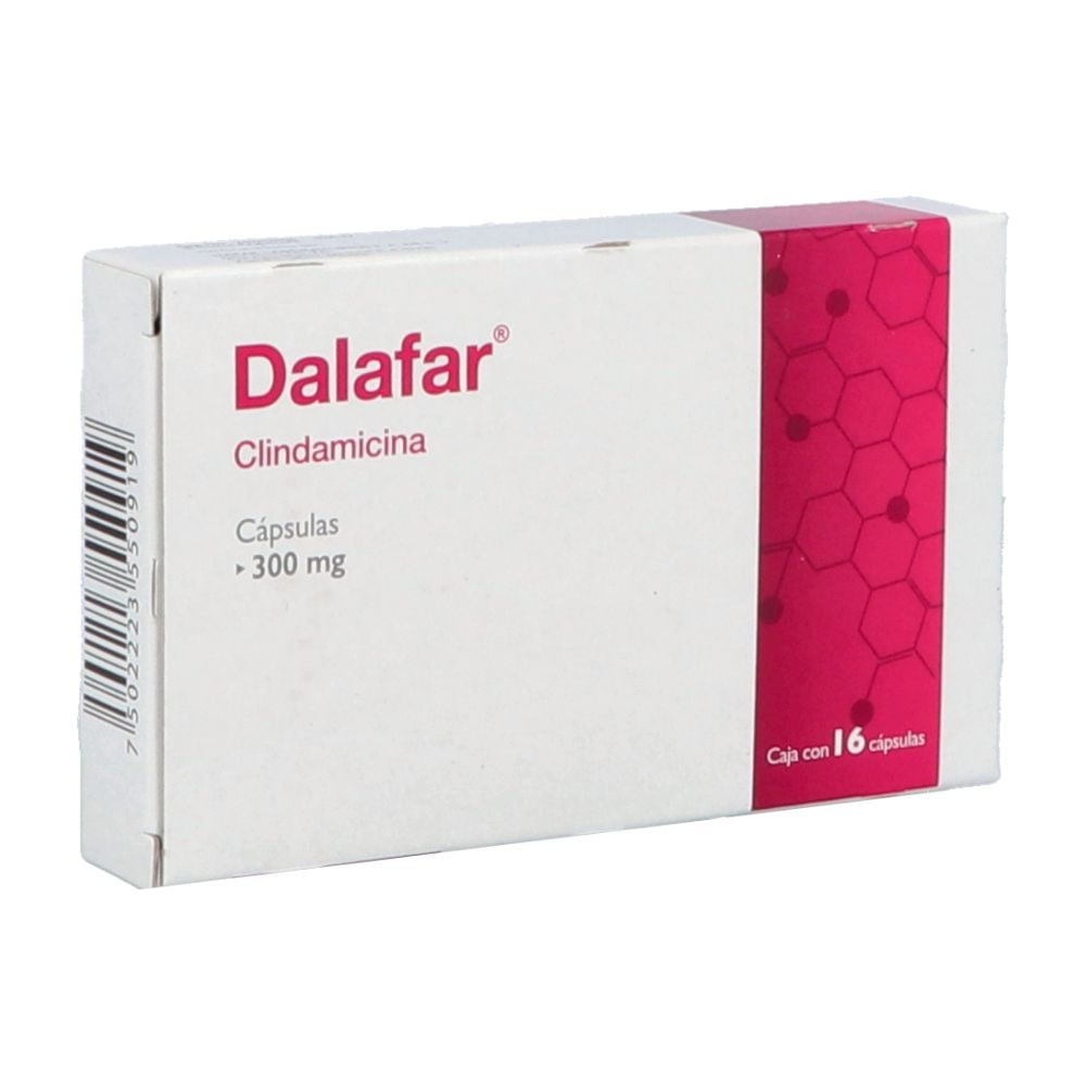 Dalafar 16 tabletas, Lab. Nafar (Clindamicina 300mg)