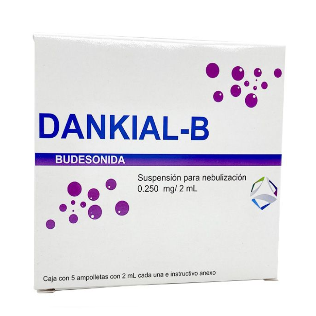 Budesonida 5 ampolletas con 2 ml, Lab. Dankel Medical (Budesonida 0.250 mg / 2 ml)