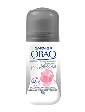 Desodorante Roll On Obao Frescura PIEL DELICADA 65 g, Garnier