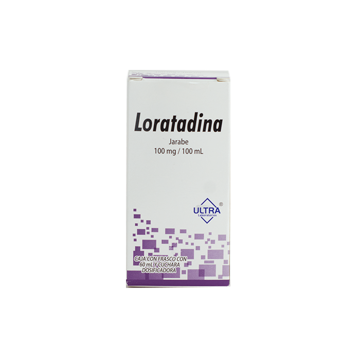 Loratadina Jarabe 60 ml, Lab. Ultra (Loratadina 100mg/100ml)