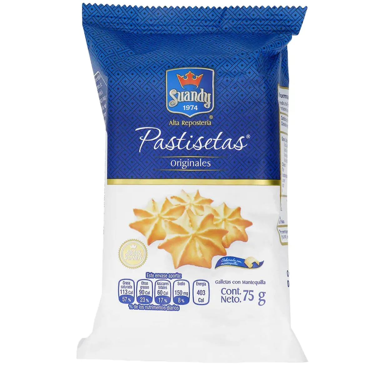 Pastisetas Originales 75 g, Suandy