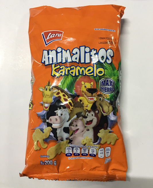 Galletas de animalito Karamelo 200 g, Lara