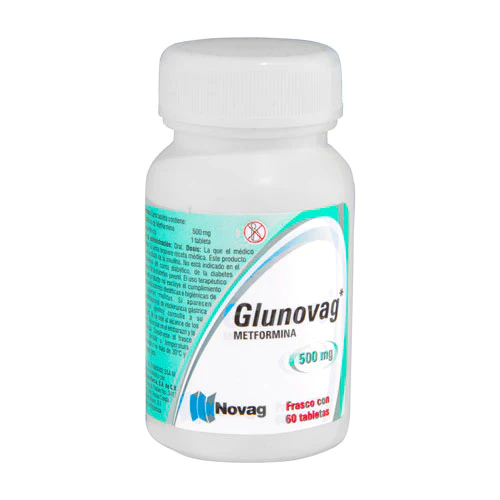 Glunovag 60 tabletas, Lab. Novag (Metformina 500 mg)