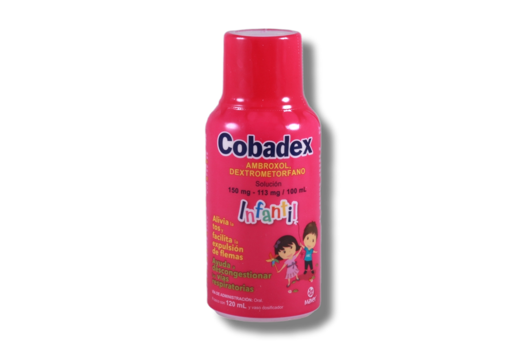 Cobadex Infantil 120 ml Solución (oral) Lab. Maver (Ambroxol 150.000 mg / 100 ml , Dextrometorfano 113.000 mg / 100 ml)