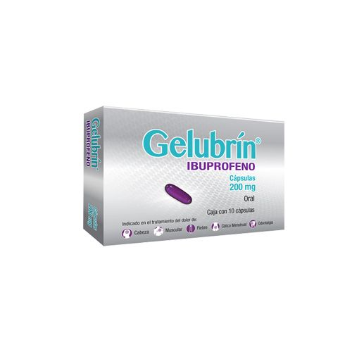 Gelubrín 10 Cápsulas Lab. Progela (Ibuprofeno 200.000 mg)