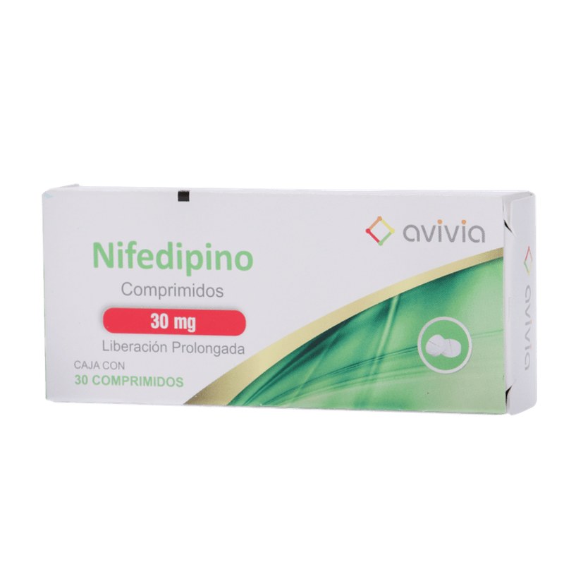 Nifedipino 30 comprimidos de liberación prolongada, Lab. Avivia (Nifedipino 30 mg)