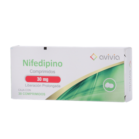 Nifedipino 30 comprimidos de liberación prolongada, Lab. Avivia (Nifedipino 30 mg)