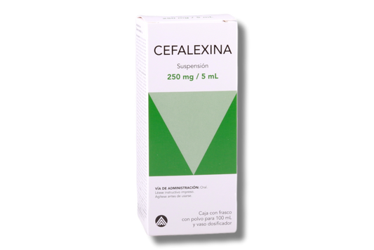 Cefalexina 100 ml Suspensión, Lab. Maver (Cefalexina 250 mg / 5 ml)