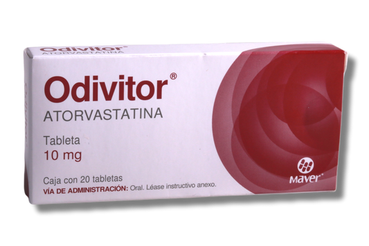 Odivitor 20 Tabletas, Lab. Maver (Atorvastatina 10 mg)