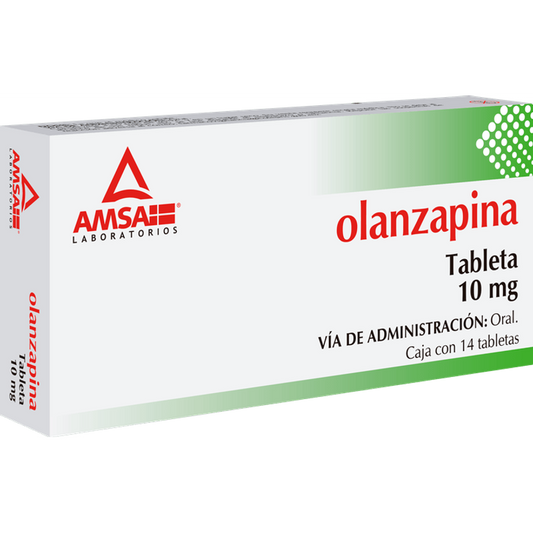 Olanzapina 14 Tabletas, Lab. Amsa (Olanzapina 10mg)