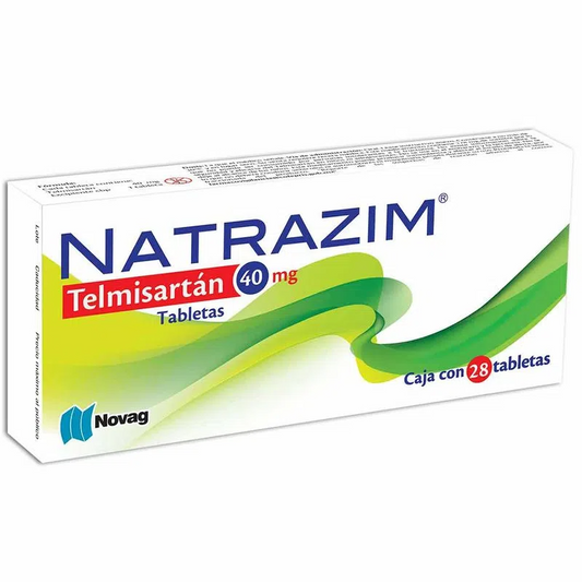 Natrazim 28 tabletas, Lab. Novag (Telmisartán 40 mg)