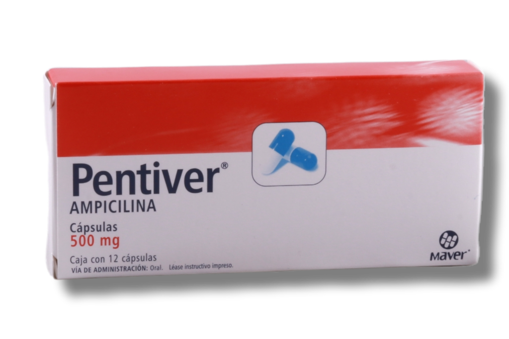 Pentiver 12 cápsulas, Lab. Maver (Ampicilina 500 mg)