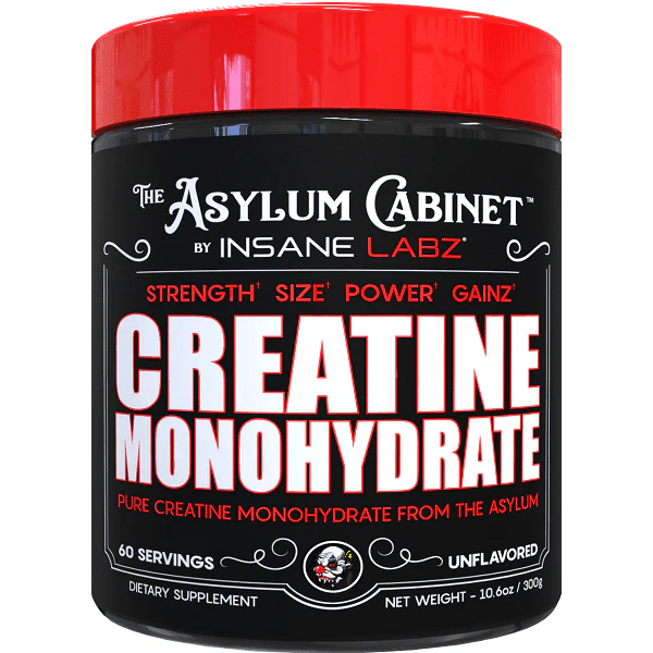 Creatina Monohidratada 300gr - 60 Serv., Asylum Cabinet By Insane Labz