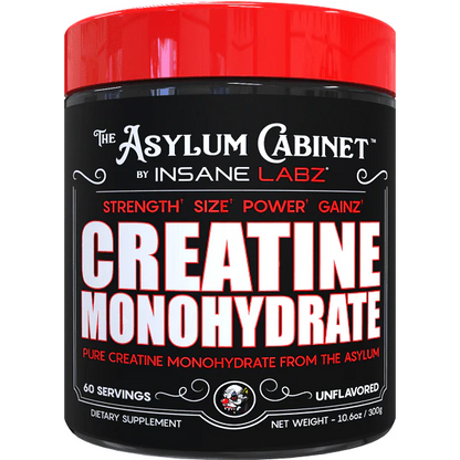 Creatina Monohidratada 300gr - 60 Serv., Asylum Cabinet By Insane Labz