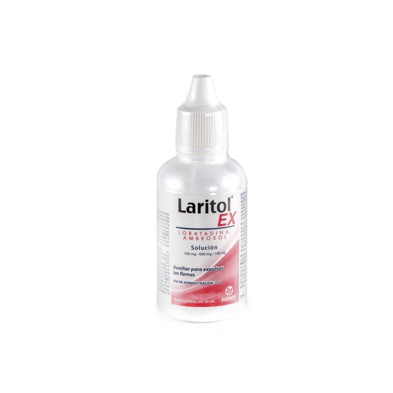 Laritol EX Solución 30 ml, Lab. Maver (Loratadina 100 mg, Ambroxol 600 mg / 100 ml)