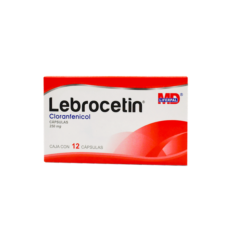 Lebrocetin 12 Cápsulas Lab. Liferpal MD (Cloranfenicol 250.000 mg)