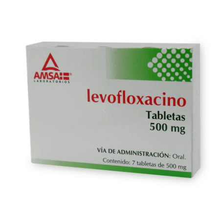 Levofloxacino 7 tabletas, Lab. AMSA (Levofloxacino 500 mg)