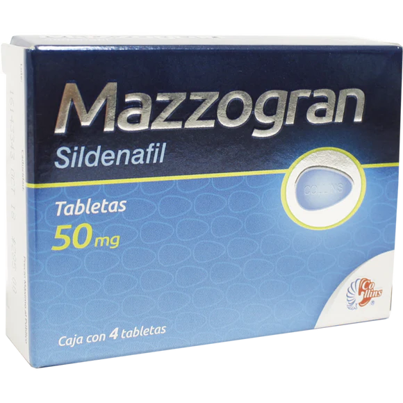 Mazzogran 4 tabletas, Lab. Collins (Sildenafil 50 mg)