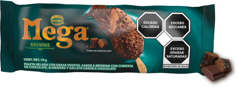 Paleta Mega Brownie 70 g, Helados Nestlé