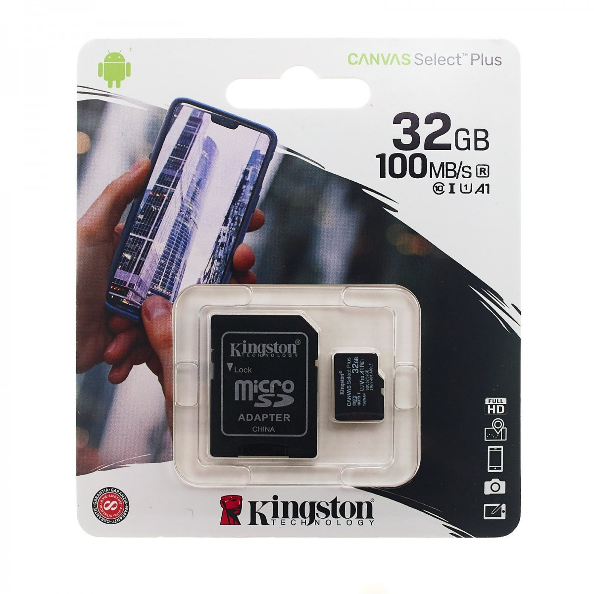 Memoria Micro SD 32GB HC Class 10 U1, Kingston