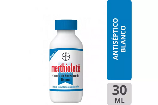 Merthiolate blanco 30 ml, Bayer (Cloruro de Benzalconio)