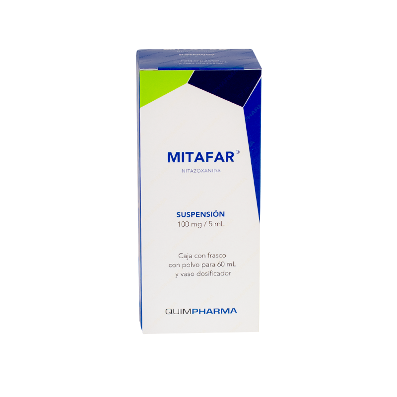 Mitafar 60 ml Suspensión (oral) Lab. Quimpharma (Nitazoxanida 1.200 g)