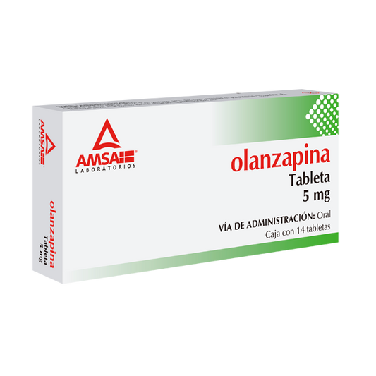 Olanzapina 14 Tabletas, Lab. Amsa (Olanzapina 5mg)