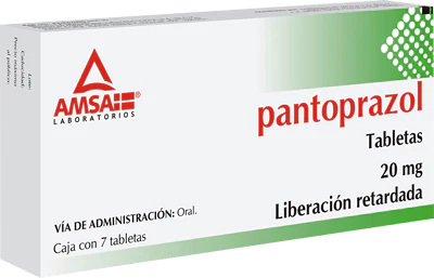 Pantoprazol 7 tabletas, Lab. AMSA (Pantoprazol 20 mg)