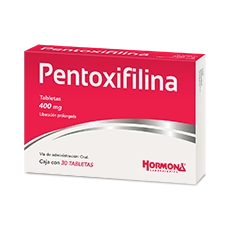 Pentoxifilina 30 tabletas liberación prolongada, Lab. Hormona (Pentoxifilina 400 mg)