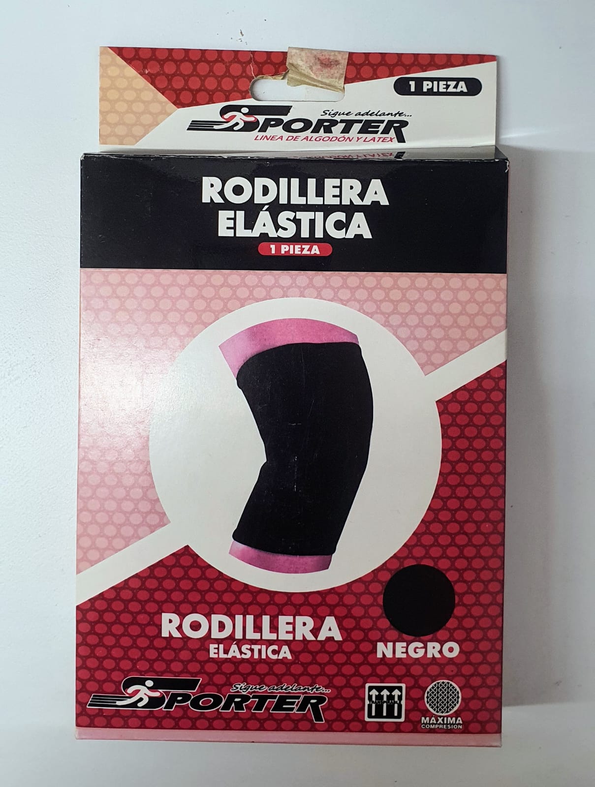 Rodillera elástica Medianacolor Negro 1 pza, Kohn