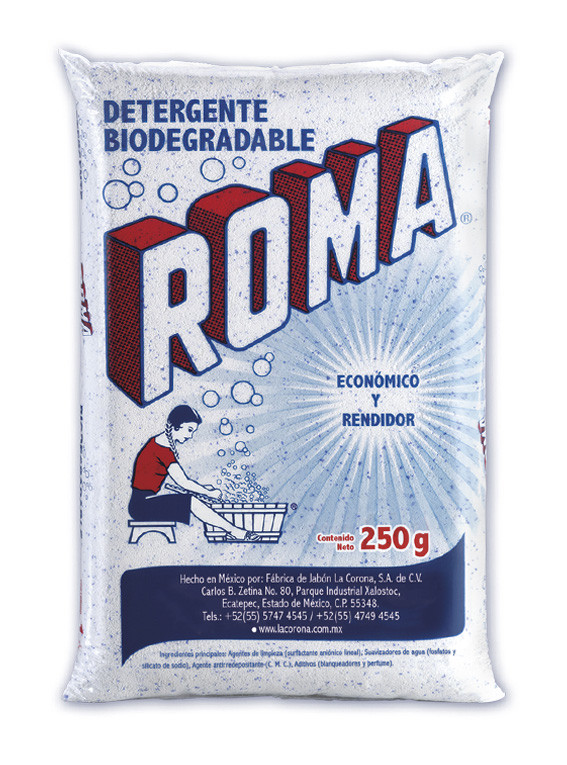 Detergente en polvo Roma 250 g, La Corona