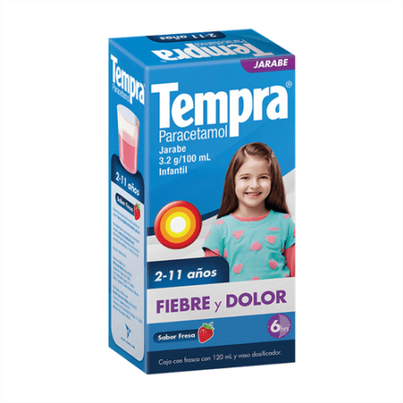 Tempra 120 ml Jarabe Lab. Reckitt Benckiser Healthcare (Paracetamol 3.200 g / 100 ml)