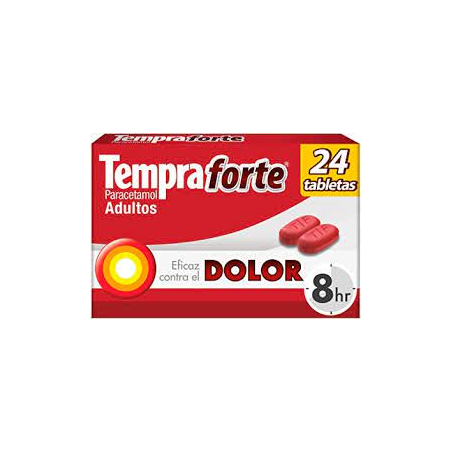 Tempra forte 24 Tabletas Lab. Reckitt Benckiser Healthcare (Paracetamol 650.000 mg)